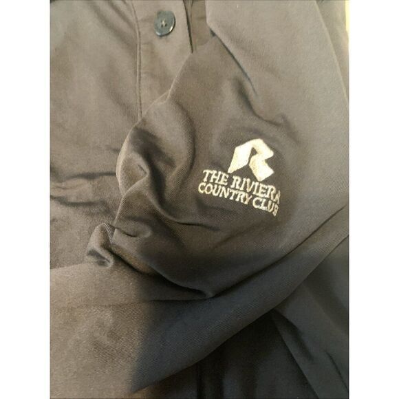 Puma Black Long Sleeve Button Down Polo Soft Stretchy Top medium - Picture 5 of 7